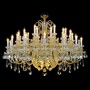 Casa Padrino Luxus Barock Kristall Kronleuchter Gold  140 x H. 120 cm - Prunkvolle Messing Kronleuchter mit b�hmischem Kristallglas - Barock M�bel - Edel & Prunkvoll