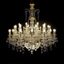 Casa Padrino Luxus Barock Kristall Kronleuchter Gold  140 x H. 120 cm - Prunkvolle Messing Kronleuchter mit b�hmischem Kristallglas - Barock M�bel - Edel & Prunkvoll