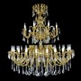 Casa Padrino Luxus Barock Kristall Kronleuchter Gold  150 x H. 140 cm - Prunkvolle Messing Kronleuchter mit b�hmischem Kristallglas - Barock M�bel - Edel & Prunkvoll
