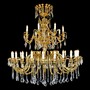 Casa Padrino Luxus Barock Kristall Kronleuchter Gold  150 x H. 140 cm - Prunkvolle Messing Kronleuchter mit b�hmischem Kristallglas - Barock M�bel - Edel & Prunkvoll