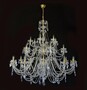 Casa Padrino Luxus Barock Kristall Kronleuchter Gold  150 x H. 140 cm - Prunkvolle Messing Kronleuchter mit b�hmischem Kristallglas - Barock M�bel - Edel & Prunkvoll