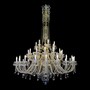 Casa Padrino Luxus Barock Kristall Kronleuchter Gold  154 x H. 250 cm - Prunkvolle Messing Kronleuchter mit b�hmischem Kristallglas - Barock M�bel - Edel & Prunkvoll
