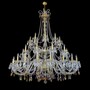 Casa Padrino Luxus Barock Kristall Kronleuchter Gold  160 x H. 200 cm - Prunkvolle Messing Kronleuchter mit b�hmischem Kristallglas - Barock M�bel - Edel & Prunkvoll