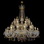 Casa Padrino Luxus Barock Kristall Kronleuchter Gold  160 x H. 200 cm - Prunkvolle Messing Kronleuchter mit b�hmischem Kristallglas - Barock M�bel - Edel & Prunkvoll
