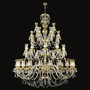 Casa Padrino Luxus Barock Kristall Kronleuchter Gold  165 x H. 205 cm - Prunkvolle Messing Kronleuchter mit b�hmischem Kristallglas - Barock M�bel - Edel & Prunkvoll 