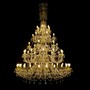 Casa Padrino Luxus Barock Kristall Kronleuchter Gold  170 x H. 235 cm - Prunkvolle Messing Kronleuchter mit b�hmischem Kristallglas - Barock M�bel - Edel & Prunkvoll