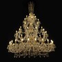 Casa Padrino Luxus Barock Kristall Kronleuchter Gold  170 x H. 235 cm - Prunkvolle Messing Kronleuchter mit b�hmischem Kristallglas - Barock M�bel - Edel & Prunkvoll