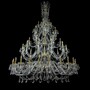 Casa Padrino Luxus Barock Kristall Kronleuchter Gold  170 x H. 235 cm - Prunkvolle Messing Kronleuchter mit b�hmischem Kristallglas - Barock M�bel - Edel & Prunkvoll