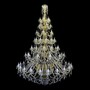 Casa Padrino Luxus Barock Kristall Kronleuchter Gold  200 x H. 315 cm - Prunkvolle Messing Kronleuchter mit b�hmischem Kristallglas - Barock M�bel - Edel & Prunkvoll