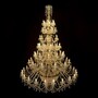 Casa Padrino Luxus Barock Kristall Kronleuchter Gold  200 x H. 315 cm - Prunkvolle Messing Kronleuchter mit b�hmischem Kristallglas - Barock M�bel - Edel & Prunkvoll