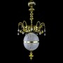 Casa Padrino Luxus Barock Kristall Kronleuchter Gold  27 x H. 110 cm - Prunkvolle Messing Kronleuchter mit b�hmischem Kristallglas - Barock M�bel - Edel & Prunkvoll
