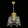 Casa Padrino Luxus Barock Kristall Kronleuchter Gold  30 x H. 35 cm - Prunkvolle Messing Kronleuchter mit b�hmischem Kristallglas - Barock M�bel - Edel & Prunkvoll