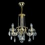 Casa Padrino Luxus Barock Kristall Kronleuchter Gold  36 x H. 47 cm - Prunkvolle Messing Kronleuchter mit b�hmischem Kristallglas - Barock M�bel - Edel & Prunkvoll 