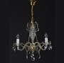 Casa Padrino Luxus Barock Kristall Kronleuchter Gold  38 x H. 45 cm - Prunkvolle Messing Kronleuchter mit b�hmischem Kristallglas - Barock M�bel - Edel & Prunkvoll 
