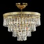 Casa Padrino Luxus Barock Kristall Kronleuchter Gold  40 x H. 34 cm - Prunkvolle Messing Kronleuchter mit b�hmischem Kristallglas - Barock M�bel - Edel & Prunkvoll 