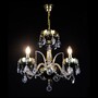 Casa Padrino Luxus Barock Kristall Kronleuchter Gold  42 x H. 50 cm - Prunkvolle Messing Kronleuchter mit b�hmischem Kristallglas - Barock M�bel - Edel & Prunkvoll 