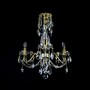 Casa Padrino Luxus Barock Kristall Kronleuchter Gold  43 x H. 54 cm - Prunkvolle Messing Kronleuchter mit b�hmischem Kristallglas - Barock M�bel - Edel & Prunkvoll