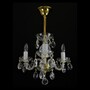 Casa Padrino Luxus Barock Kristall Kronleuchter Gold  44 x H. 35 cm - Prunkvolle Messing Kronleuchter mit b�hmischem Kristallglas - Barock M�bel - Edel & Prunkvoll 
