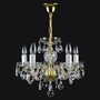 Casa Padrino Luxus Barock Kristall Kronleuchter Gold  44 x H. 35 cm - Prunkvolle Messing Kronleuchter mit b�hmischem Kristallglas - Barock M�bel - Edel & Prunkvoll 