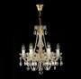 Casa Padrino Luxus Barock Kristall Kronleuchter Gold  45 x H. 125 cm - Prunkvolle Messing Kronleuchter mit b�hmischem Kristallglas - Barock M�bel - Edel & Prunkvoll
