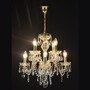 Casa Padrino Luxus Barock Kristall Kronleuchter Gold  48 x H. 50 cm - Prunkvolle Messing Kronleuchter mit b�hmischem Kristallglas - Barock M�bel - Edel & Prunkvoll
