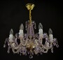 Casa Padrino Luxus Barock Kristall Kronleuchter Gold  49 x H. 38 cm - Prunkvolle Messing Kronleuchter mit b�hmischem Kristallglas - Barock M�bel - Edel & Prunkvoll 