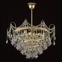 Casa Padrino Luxus Barock Kristall Kronleuchter Gold  50 x H. 35 cm - Prunkvolle Messing Kronleuchter mit b�hmischem Kristallglas - Barock M�bel - Edel & Prunkvoll 