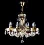 Casa Padrino Luxus Barock Kristall Kronleuchter Gold  50 x H. 44 cm - Prunkvolle Messing Kronleuchter mit b�hmischem Kristallglas - Barock M�bel - Edel & Prunkvoll 