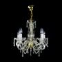 Casa Padrino Luxus Barock Kristall Kronleuchter Gold  50 x H. 45 cm - Prunkvolle Messing Kronleuchter mit b�hmischem Kristallglas - Barock M�bel - Edel & Prunkvoll