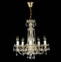 Casa Padrino Luxus Barock Kristall Kronleuchter Gold  50 x H. 50 cm - Prunkvolle Messing Kronleuchter mit b�hmischem Kristallglas - Barock M�bel - Edel & Prunkvoll 