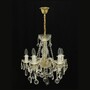 Casa Padrino Luxus Barock Kristall Kronleuchter Gold  50 x H. 50 cm - Prunkvolle Messing Kronleuchter mit b�hmischem Kristallglas - Barock M�bel - Edel & Prunkvoll 