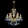 Casa Padrino Luxus Barock Kristall Kronleuchter Gold  50 x H. 54 cm - Prunkvolle Messing Kronleuchter mit b�hmischem Kristallglas - Barock M�bel - Edel & Prunkvoll