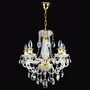 Casa Padrino Luxus Barock Kristall Kronleuchter Gold  50 x H. 54 cm - Prunkvolle Messing Kronleuchter mit b�hmischem Kristallglas - Barock M�bel - Edel & Prunkvoll 