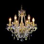 Casa Padrino Luxus Barock Kristall Kronleuchter Gold  50 x H. 55 cm - Prunkvolle Messing Kronleuchter mit b�hmischem Kristallglas - Barock M�bel - Edel & Prunkvoll
