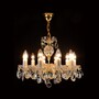 Casa Padrino Luxus Barock Kristall Kronleuchter Gold  52 x H. 35 cm - Prunkvolle Messing Kronleuchter mit b�hmischem Kristallglas - Barock M�bel - Edel & Prunkvoll