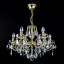 Casa Padrino Luxus Barock Kristall Kronleuchter Gold  54 x H. 39 cm - Prunkvolle Messing Kronleuchter mit b�hmischem Kristallglas - Barock M�bel - Edel & Prunkvoll