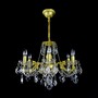 Casa Padrino Luxus Barock Kristall Kronleuchter Gold  54 x H. 39 cm - Prunkvolle Messing Kronleuchter mit b�hmischem Kristallglas - Barock M�bel - Edel & Prunkvoll