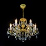 Casa Padrino Luxus Barock Kristall Kronleuchter Gold  54 x H. 39 cm - Prunkvolle Messing Kronleuchter mit b�hmischem Kristallglas - Barock M�bel - Edel & Prunkvoll