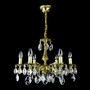 Casa Padrino Luxus Barock Kristall Kronleuchter Gold  54 x H. 40 cm - Prunkvolle Messing Kronleuchter mit b�hmischem Kristallglas - Barock M�bel - Edel & Prunkvoll