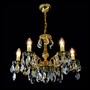 Casa Padrino Luxus Barock Kristall Kronleuchter Gold  54 x H. 40 cm - Prunkvolle Messing Kronleuchter mit b�hmischem Kristallglas - Barock M�bel - Edel & Prunkvoll