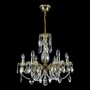 Casa Padrino Luxus Barock Kristall Kronleuchter Gold  54 x H. 52 cm - Prunkvolle Messing Kronleuchter mit b�hmischem Kristallglas - Barock M�bel - Edel & Prunkvoll 