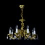 Casa Padrino Luxus Barock Kristall Kronleuchter Gold  55 x H. 36 cm - Prunkvolle Messing Kronleuchter mit b�hmischem Kristallglas - Barock M�bel - Edel & Prunkvoll