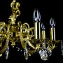 Casa Padrino Luxus Barock Kristall Kronleuchter Gold  55 x H. 36 cm - Prunkvolle Messing Kronleuchter mit b�hmischem Kristallglas - Barock M�bel - Edel & Prunkvoll