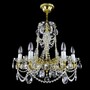 Casa Padrino Luxus Barock Kristall Kronleuchter Gold  55 x H. 50 cm - Prunkvolle Messing Kronleuchter mit b�hmischem Kristallglas - Barock M�bel - Edel & Prunkvoll