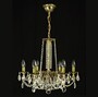 Casa Padrino Luxus Barock Kristall Kronleuchter Gold  55 x H. 50 cm - Prunkvolle Messing Kronleuchter mit b�hmischem Kristallglas - Barock M�bel - Edel & Prunkvoll