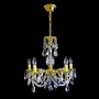 Casa Padrino Luxus Barock Kristall Kronleuchter Gold  55 x H. 52 cm - Prunkvolle Messing Kronleuchter mit b�hmischem Kristallglas - Barock M�bel - Edel & Prunkvoll
