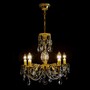 Casa Padrino Luxus Barock Kristall Kronleuchter Gold  55 x H. 52 cm - Prunkvolle Messing Kronleuchter mit b�hmischem Kristallglas - Barock M�bel - Edel & Prunkvoll
