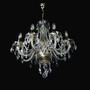 Casa Padrino Luxus Barock Kristall Kronleuchter Gold  55 x H. 57 cm - Prunkvolle Messing Kronleuchter mit b�hmischem Kristallglas - Barock M�bel - Edel & Prunkvoll