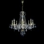 Casa Padrino Luxus Barock Kristall Kronleuchter Gold  55 x H. 57 cm - Prunkvolle Messing Kronleuchter mit b�hmischem Kristallglas - Barock M�bel - Edel & Prunkvoll