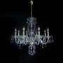 Casa Padrino Luxus Barock Kristall Kronleuchter Gold  55 x H. 57 cm - Prunkvolle Messing Kronleuchter mit b�hmischem Kristallglas - Barock M�bel - Edel & Prunkvoll